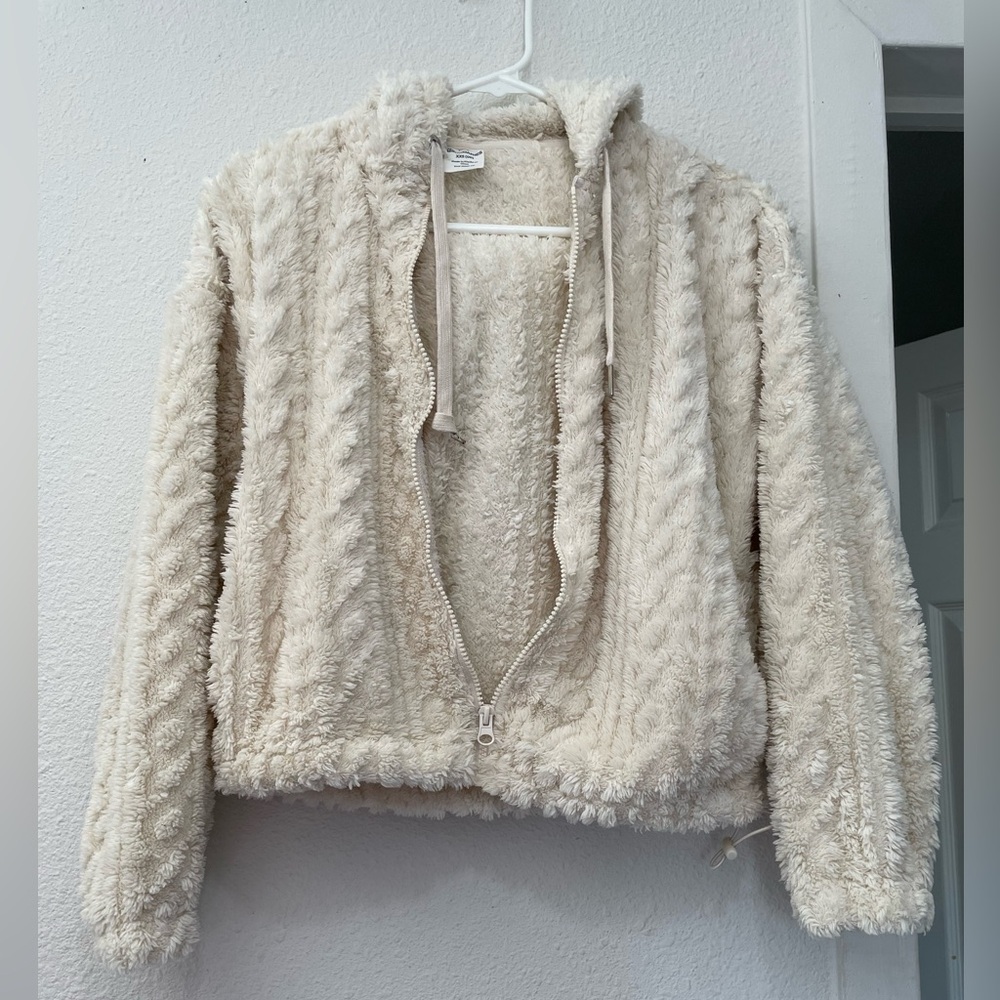 No Boundaries Cream Teddy Jacket